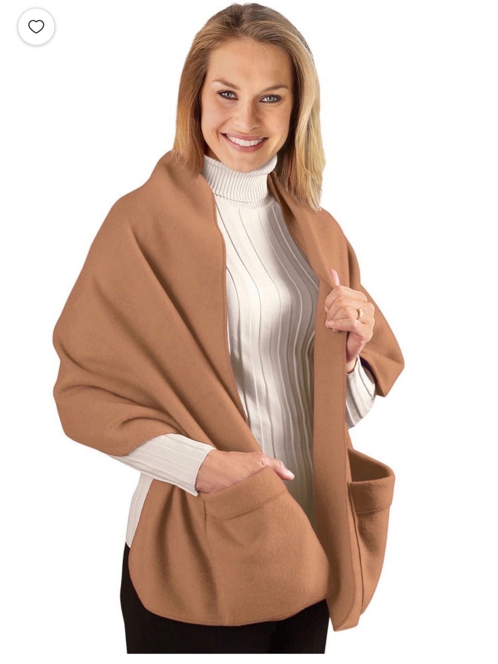 NWOT Cozy Camel Pocket Wrap for Women